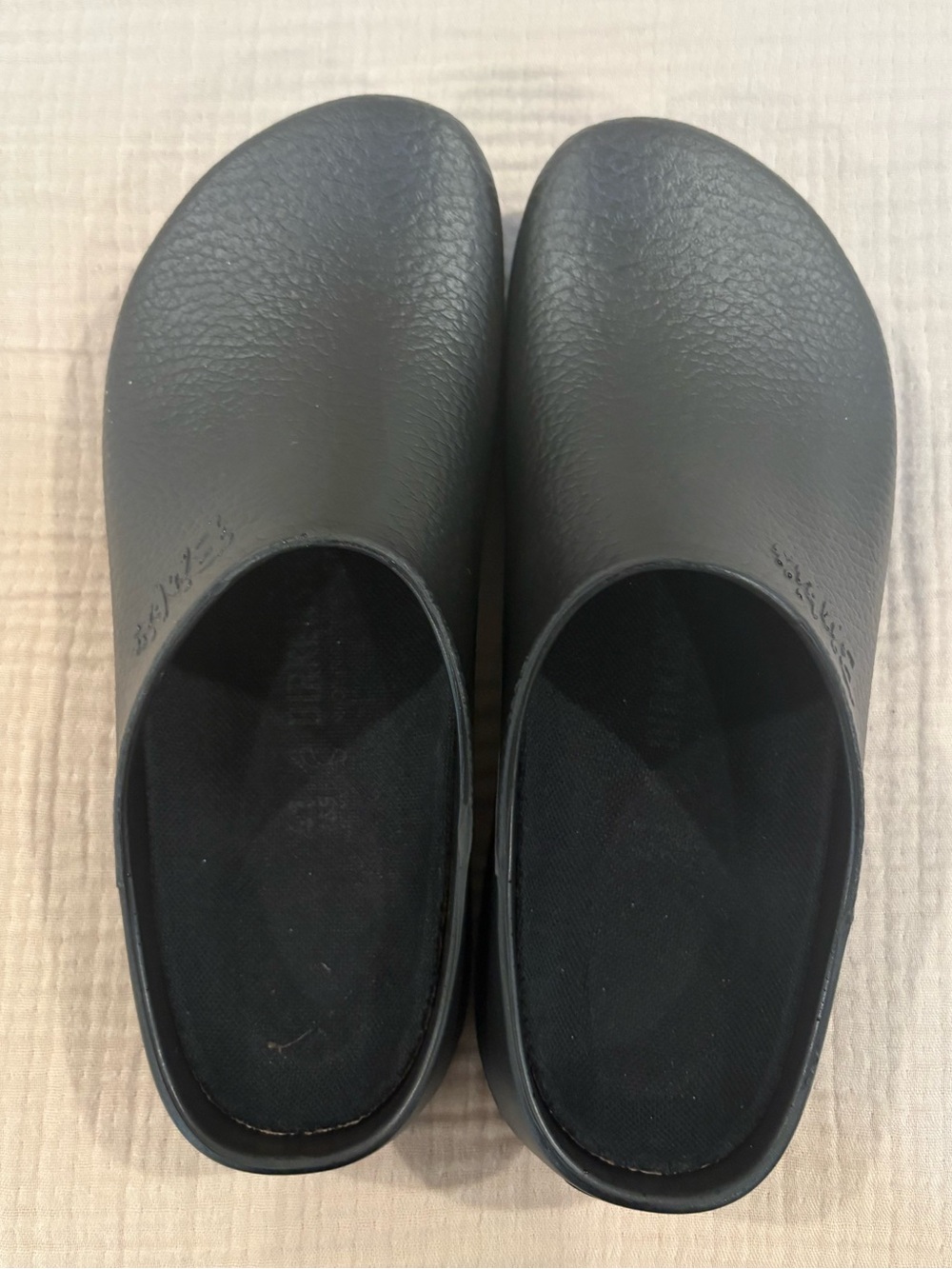 Birkenstock WOMENS SIZE 10 MENS SIZE 08 Super-Birki Cork Footbed Clog BLACK